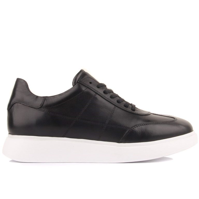 Sail Lakers - Siyah Deri Bağcıklı Erkek Günlük Ayakkabı