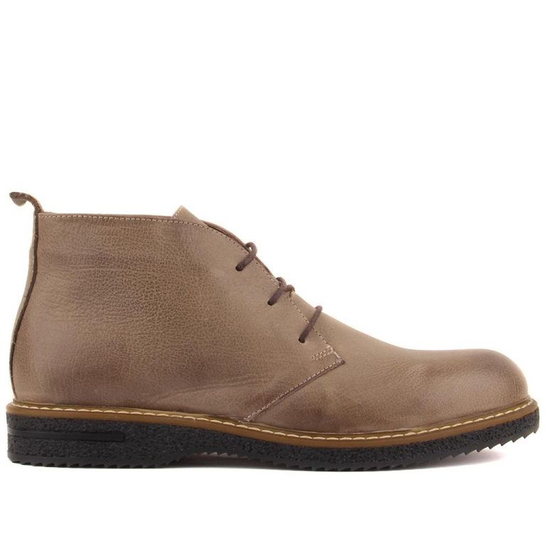 Sail Lakers - Açık Vizon Deri Bağcıklı  Erkek Bot