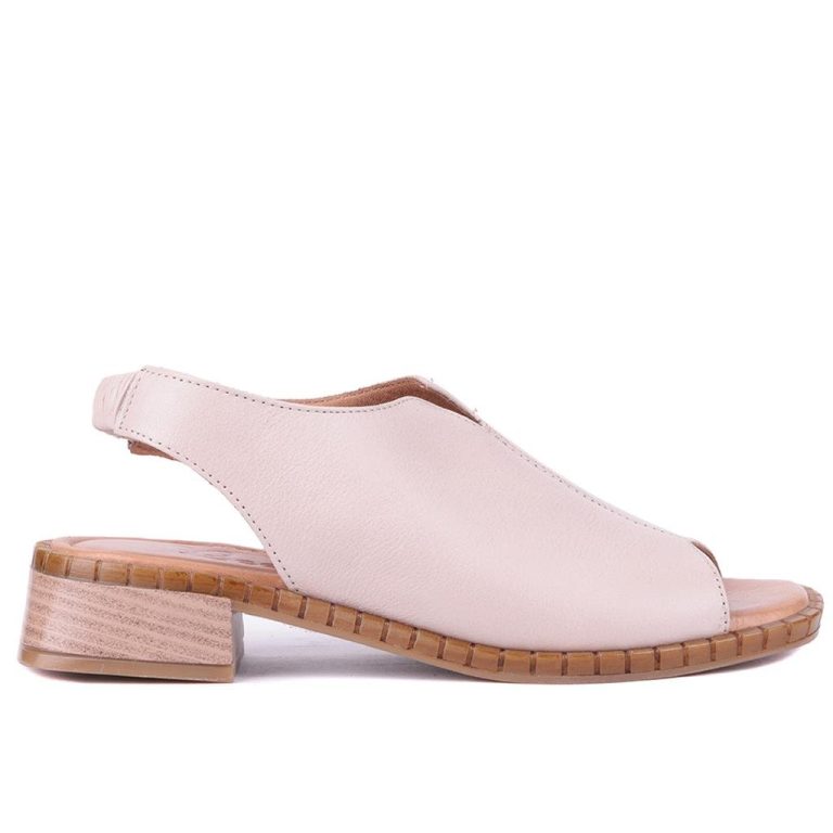 Sail Lakers - Gümüş Renk Hakiki Deri Bağcıksız Kadın Sandalet