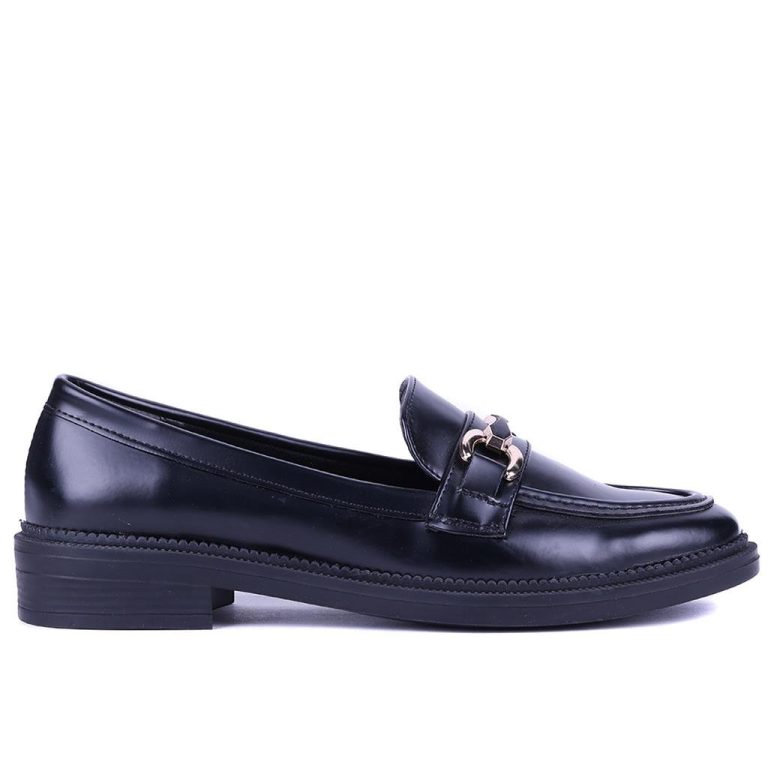 Sail Lakers - Siyah Renk Vegan Deri Kadın Loafer