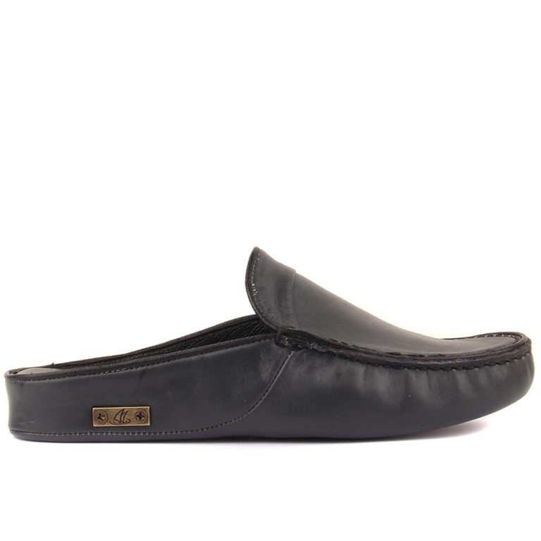 Sail Lakers - Antrasit Deri Erkek Ev Terliği