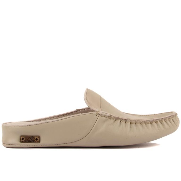 Sail Lakers - Bej Deri Ev Terliği