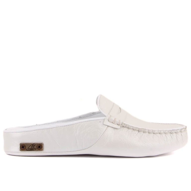 Sail Lakers - Bej Saten Deri Kadın Ev Terliği