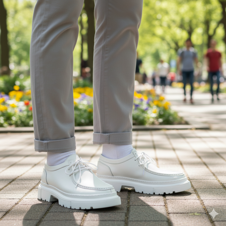 Sail Lakers - Beyaz Deri Bağcıklı Erkek Günlük Ayakkabı