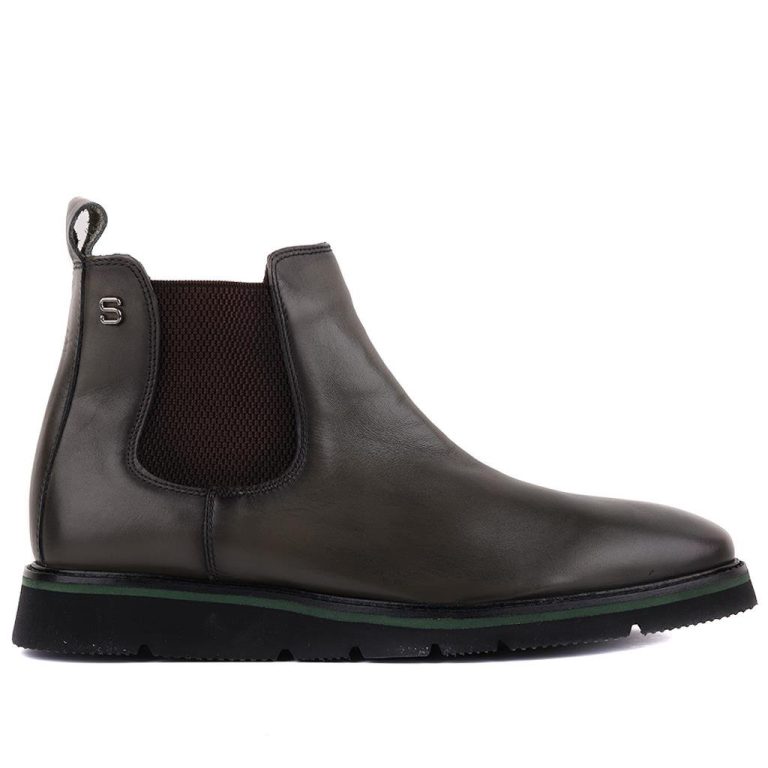 Sail Lakers - Haki Deri Bağcıksız Eva Taban Erkek Bot