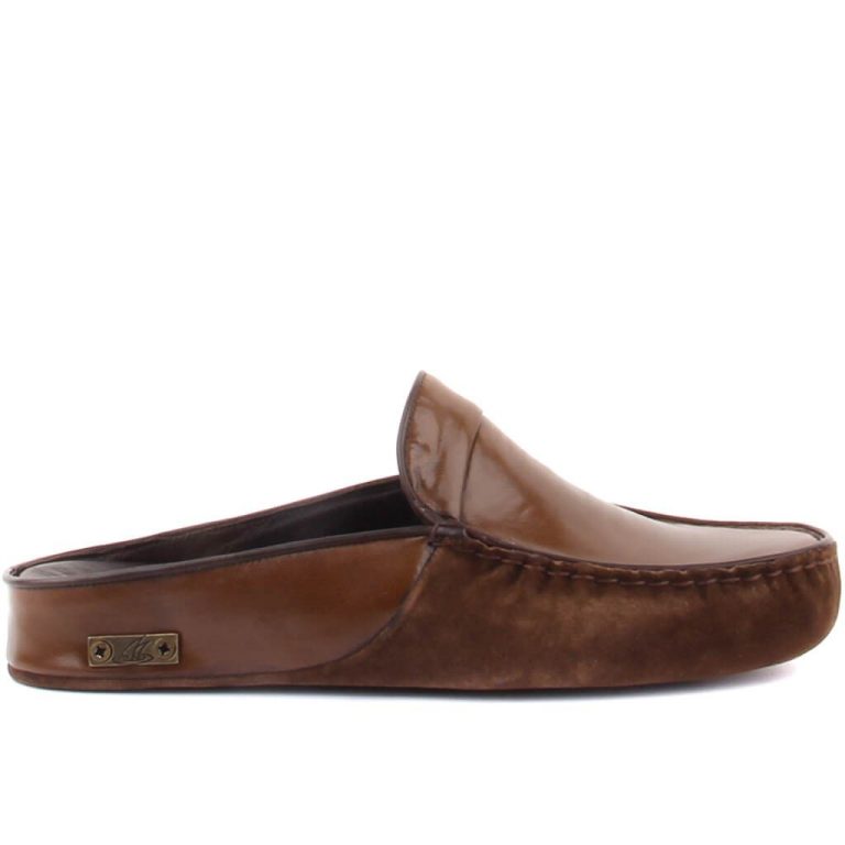 Sail Lakers - Kahverengi Süet, Deri Erkek Günlük Terlik