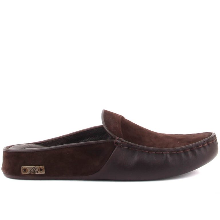 Sail Lakers - Kahverengi Süet Deri Erkek Günlük Terlik