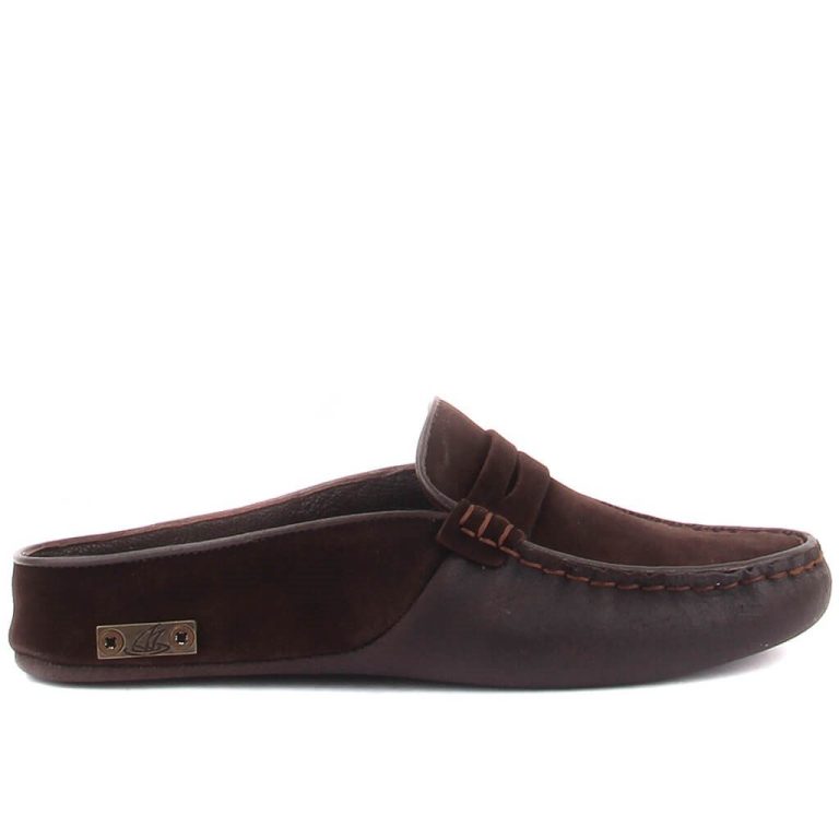 Sail Lakers - Kahverengi Süet ,Deri Kadın Ev Terliği