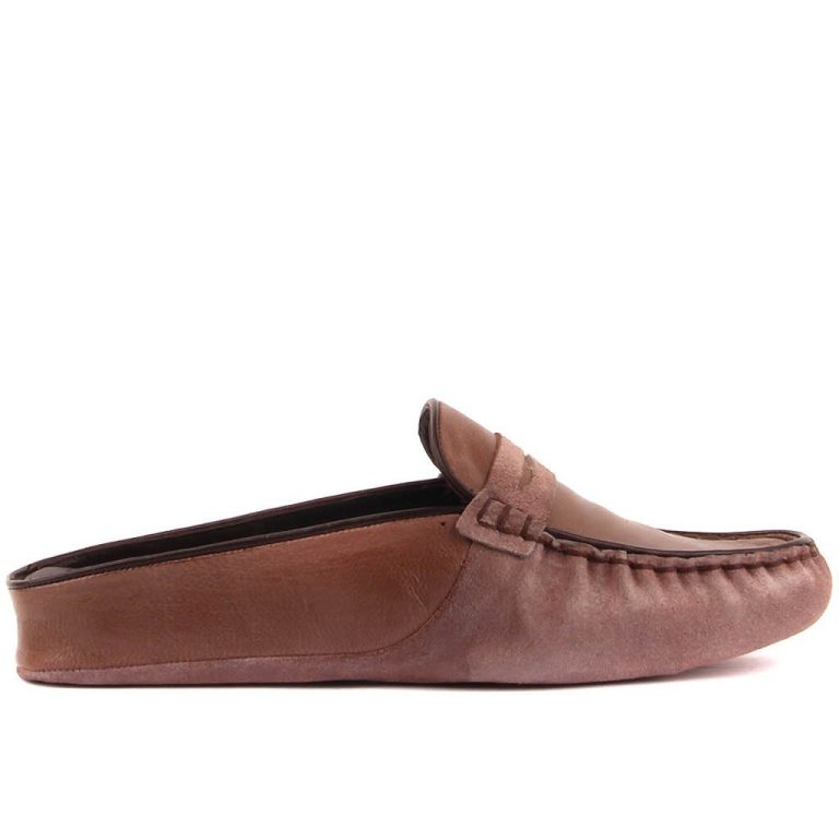 Sail Lakers - Kahverengi Süet, Deri Kadın Ev Terliği