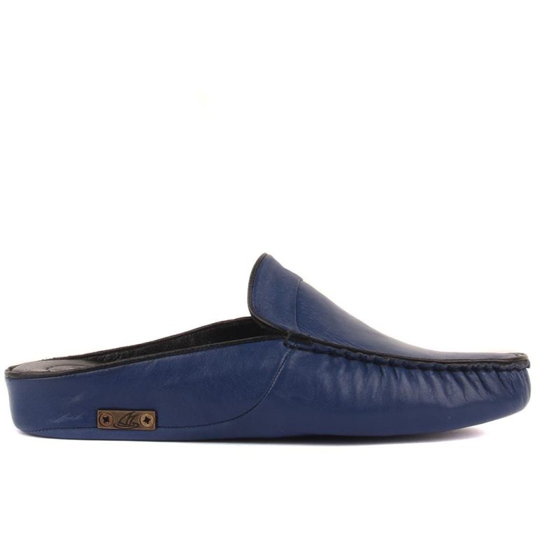 Sail Lakers - Lacivert Deri Erkek Ev Terliği