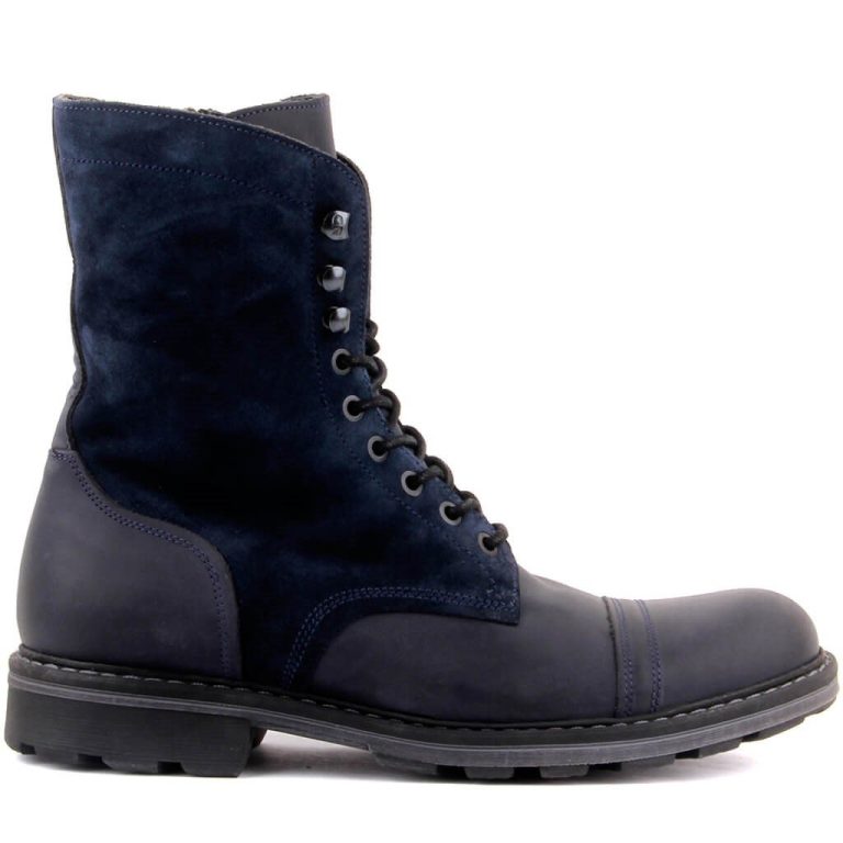 Sail Lakers - Lacivert Süet Deri Fermuarlı Erkek Postal Bot