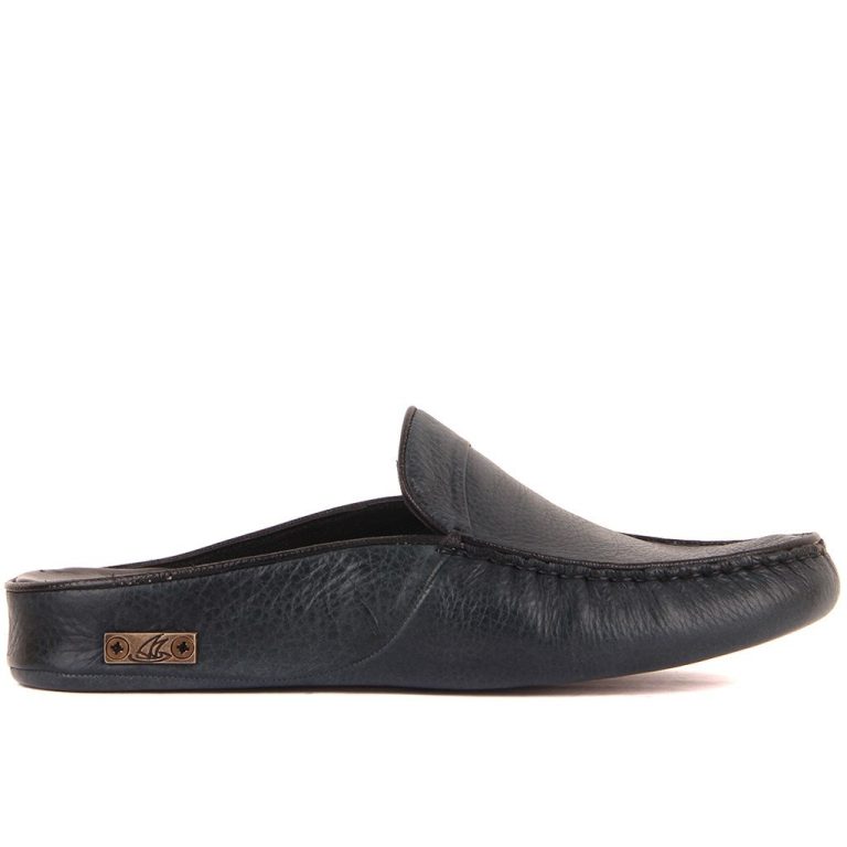 Sail Lakers - Petrol Yeşili Deri Erkek Ev Terliği