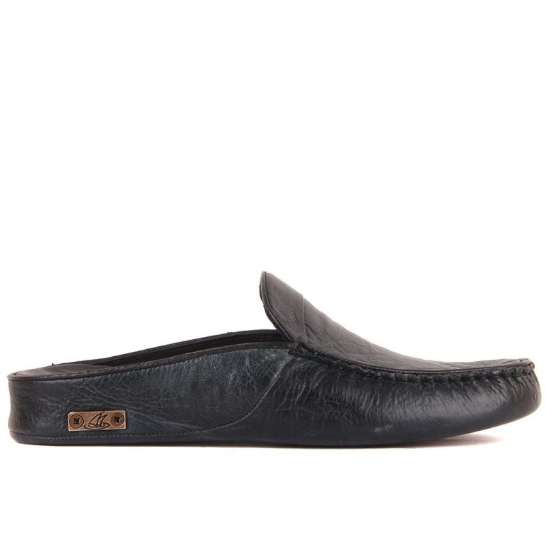 Sail Lakers - Petrol Yeşili Deri Erkek Ev Terliği