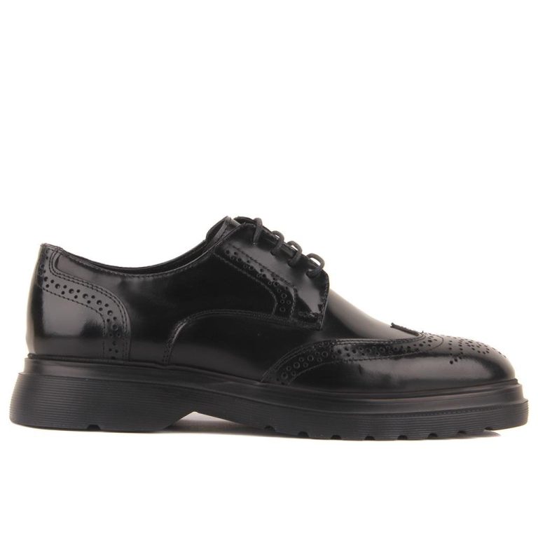 Sail Lakers - Siyah Açma Deri Bağcıklı Erkek Günlük Ayakkabı