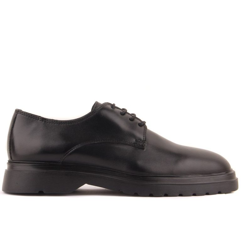 Sail Lakers - Siyah Deri Bağcıklı Erkek Günlük Ayakkabı