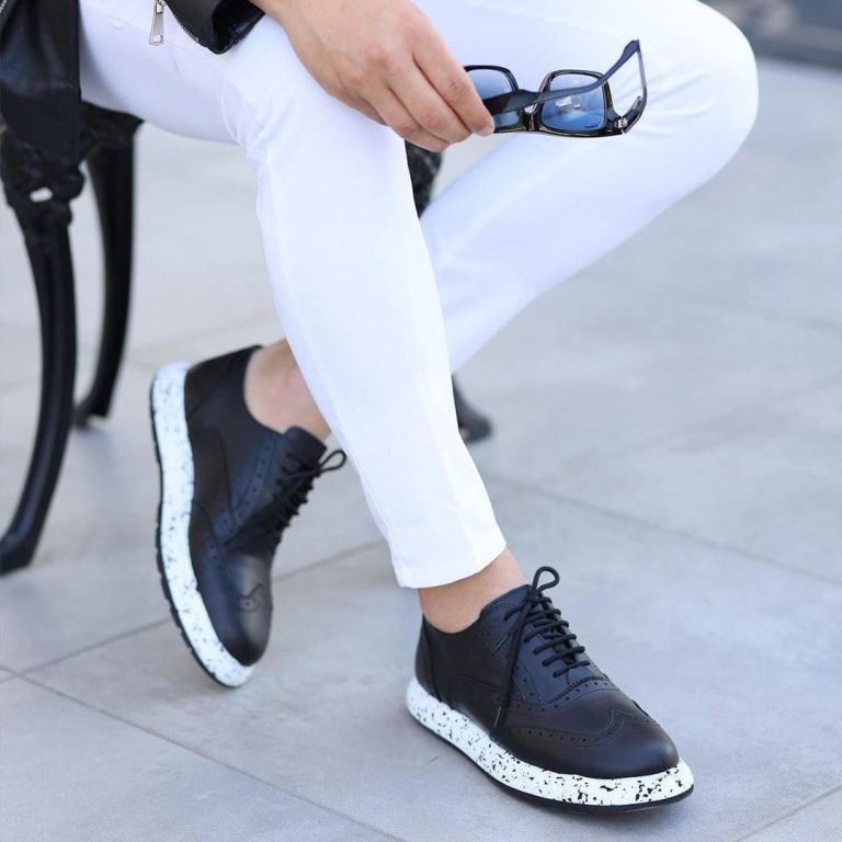 Sail Lakers - Siyah Deri Bağcıklı Erkek Günlük Ayakkabı