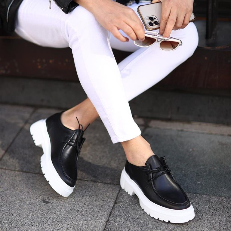 Sail Lakers - Siyah Deri Bağcıklı Erkek Günlük Ayakkabı