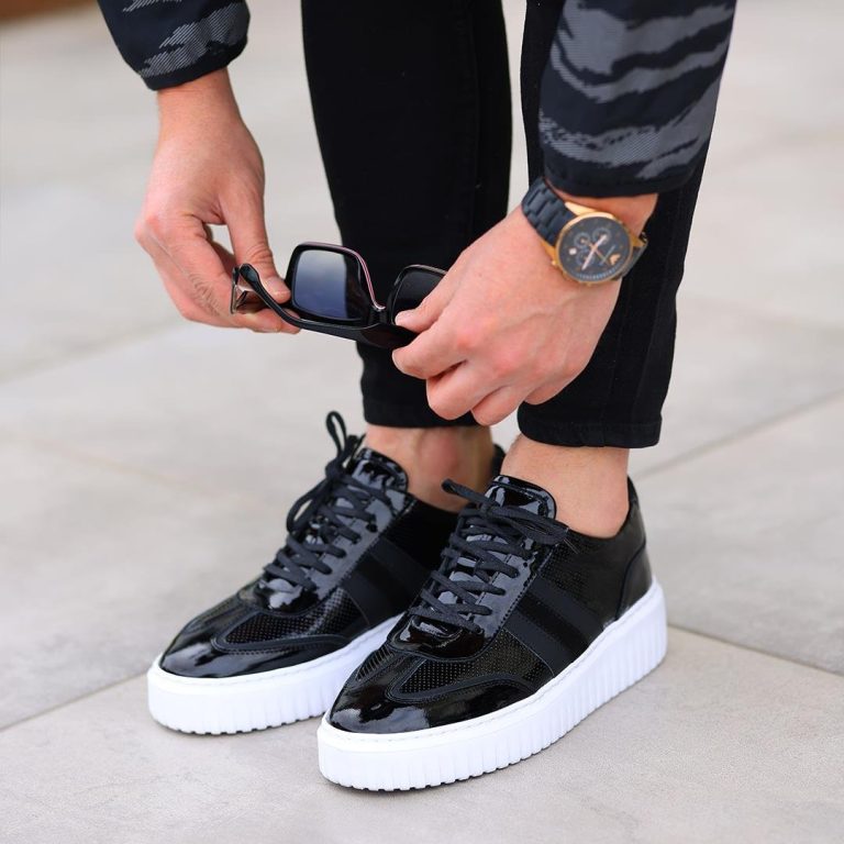 Sail Lakers - Siyah Rugan Deri Bağcıklı Erkek Günlük Ayakkabı