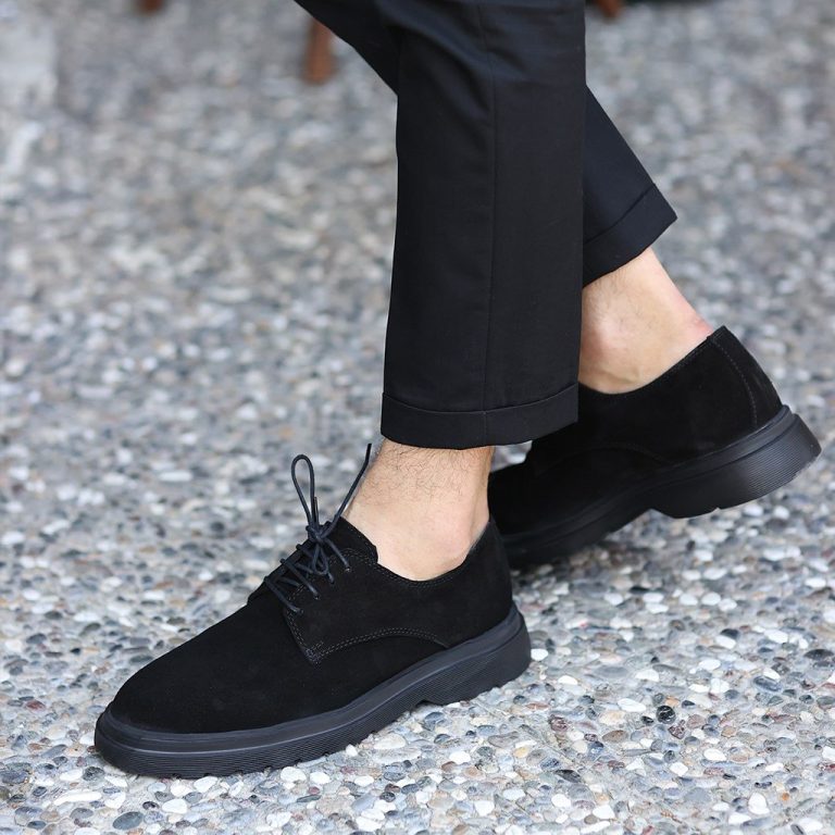 Sail Lakers - Siyah Süet Deri Bağcıklı Erkek Günlük Ayakkabı