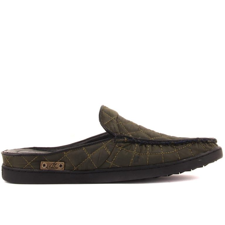 Sail Lakers - Yeşil Renk Tekstil Kapitone Detaylı Ev Terliği