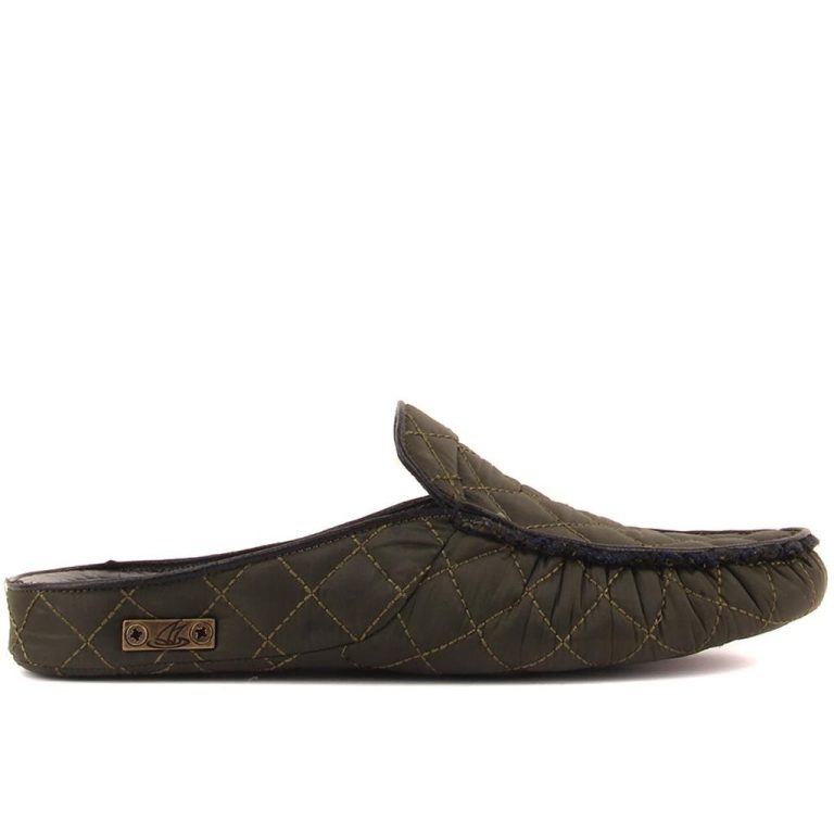 Sail Lakers - Yeşil Renk Tekstil Kapitone Detaylı Ev Terliği